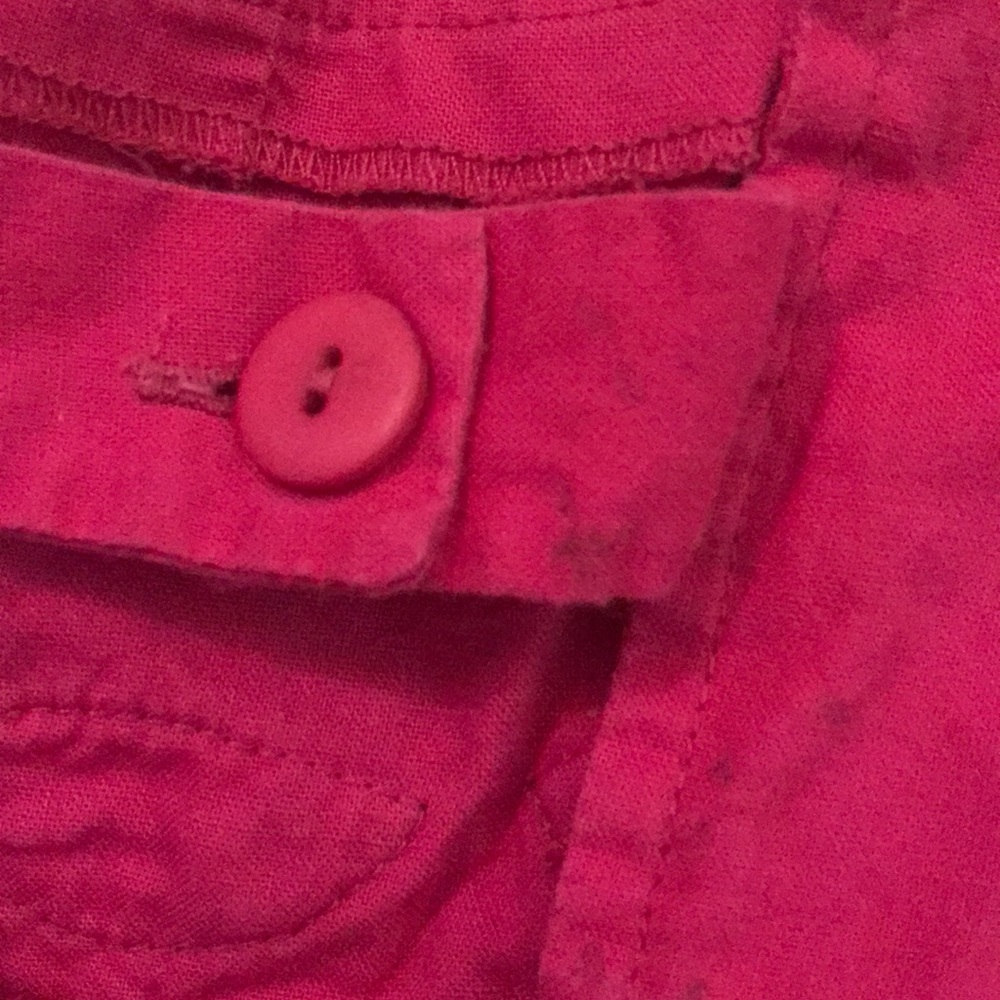 Basic Edition Red Tank Top Dress Button Bottom - Picture 5 of 5
